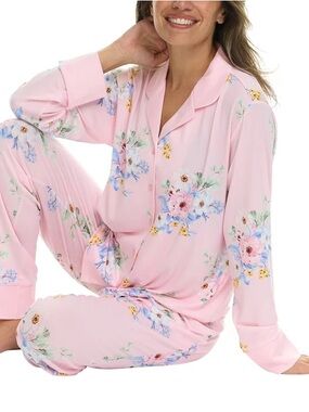 Flora Nikrooz Pink Floral 2-Piece Pajama Set